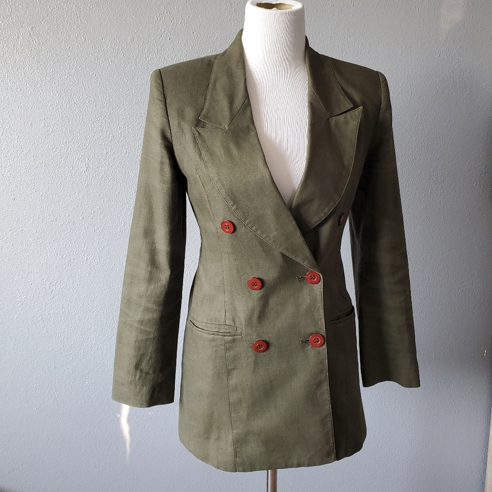 Nordstrom blazer olive buttons jacket